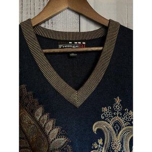 Men's ROYAL PRESTIGE SWEATER VEST EMBROIDERY 3XL, Colorful‎